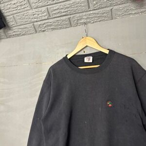 Duck Head Black Crewneck Sweatshirt Embroidered Logo Men's Size L